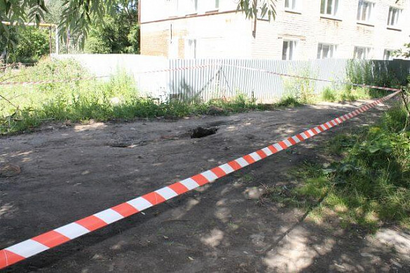 В Юрьевце из-за дождей провалилась дорога